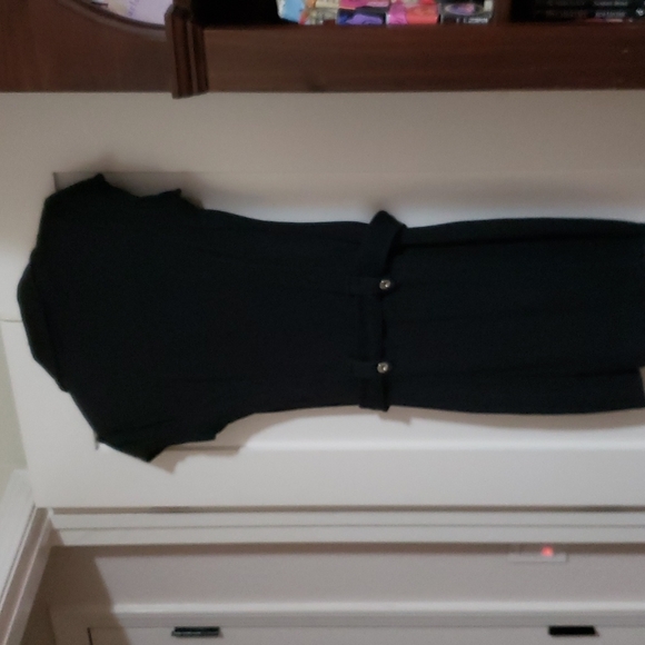 Guess Black Belted Button Front Dress - Picture 3 of 4